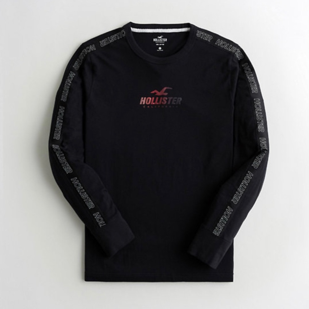 Ombré Print Logo Graphic Tee BLACK S